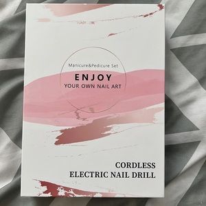 Nail Drill set. Cordless Electric Nail Drill. New. Never used.